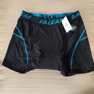 Baleaf Black Cycling Shorts with Blue Trim Sz 2XL